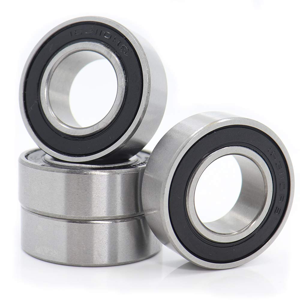 163110-2RS Ball Bearing, 16x31x10mm Chrome Steel Double Sealed, 163110RS Bicycle Bearings for IRD Bottom Brackets, (Pick of 4Pcs)