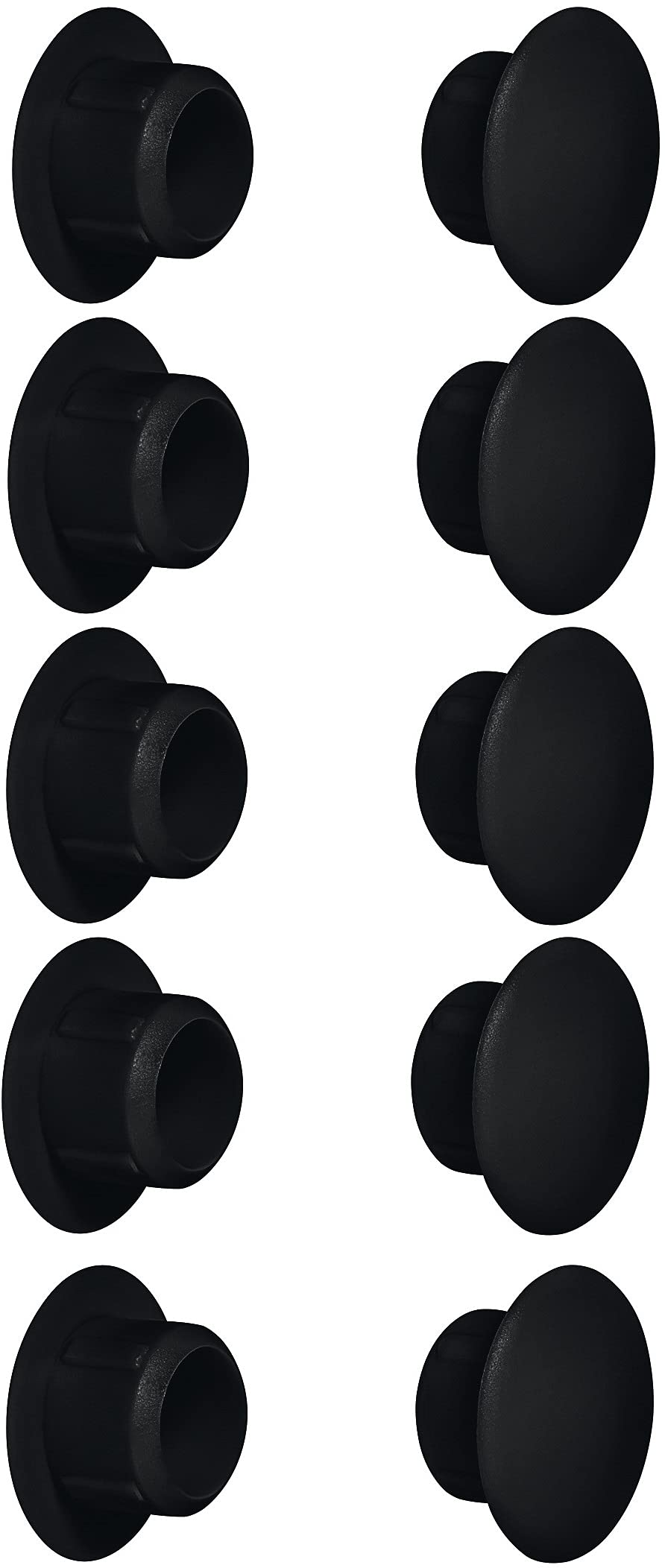 cyclingcolors 10 x Cover Caps Plastic Blanking Hole Plugs Blanking Plugs Cover Furniture (Diameter 10 mm/Black RAL 9005)