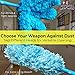 Extendable Washable Microfiber Duster and Blind Cleaner w/Pivoting Head and Extension Pole. Telescopic Arm and Flexible Heads for Easy Ceiling and Cobweb Dusting. Detachable Dusters = Quick Cleaning