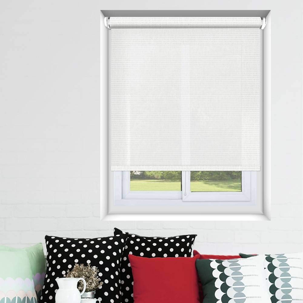 Madecostore Translucent Roller Blind, Beige, 49 x 190 cm