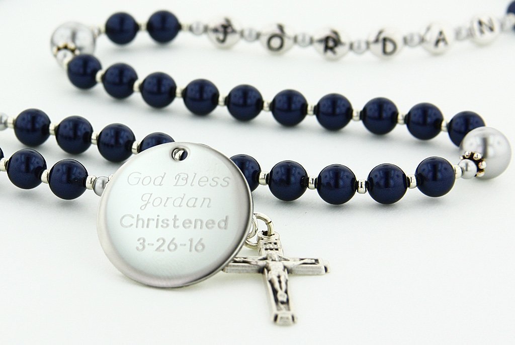 baptism rosary boy