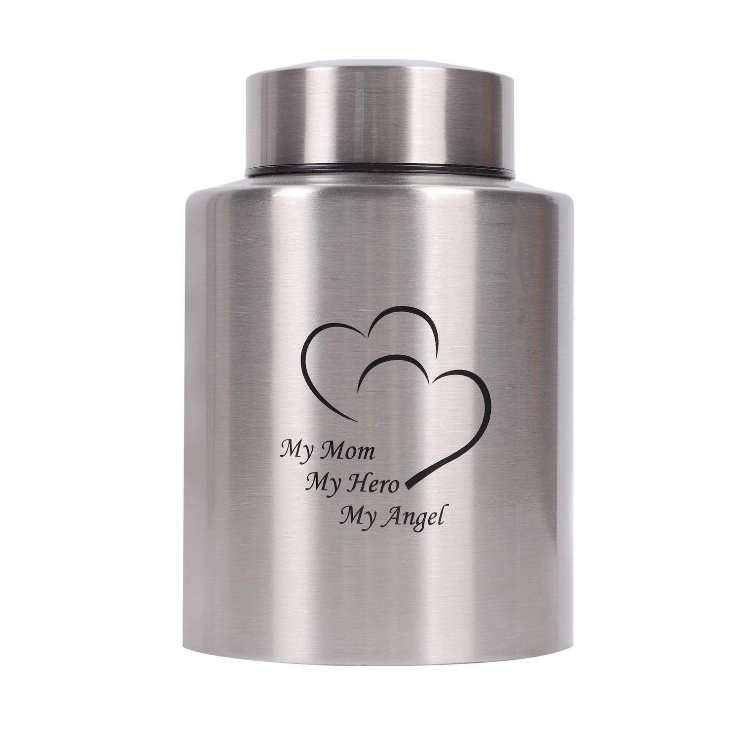 Medium Urns for Human Ashes - Adult Male Female Keepsake Urns (Silver, My Mom)