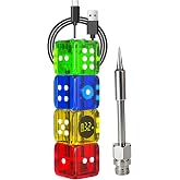 Mini Portable Solder Pen With Rechargeable Battery and Universal Threaded Soldering Tip, Adjustable Voltage 2.8v-4.0v Display, Clear