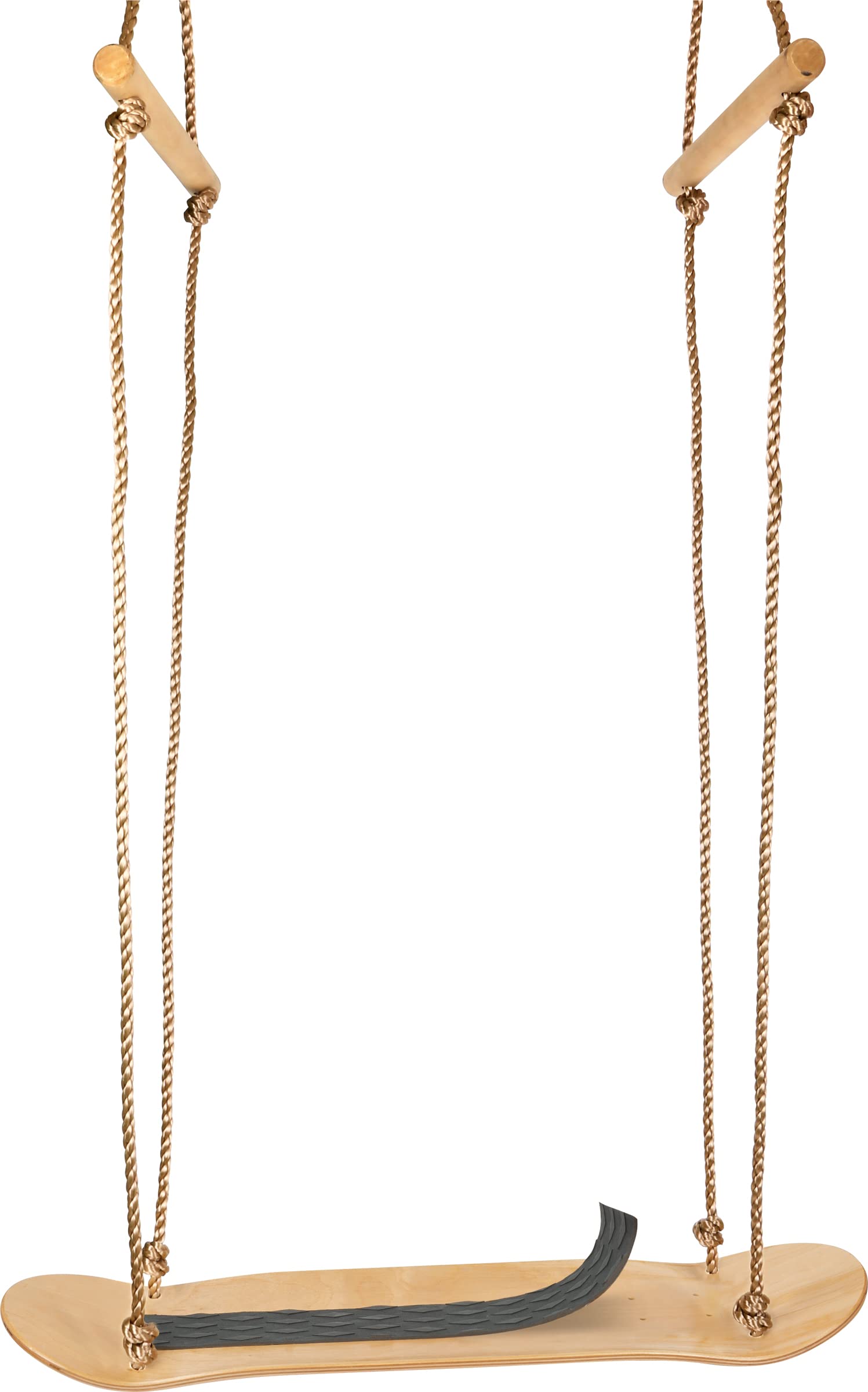 small foot Wooden Skateboard Swing, w/hand grips, adjustable height, for swinging while standing or seated, 3+ yrs, 12091 — image 1