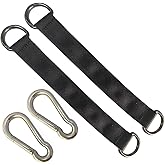AIVOOF Tree Swing Straps, 2 PCS 25cm / 9.8inches Heavy Duty Hanging Straps Holds 440 lbs with Carabiner Perfect for Hammock, Plank