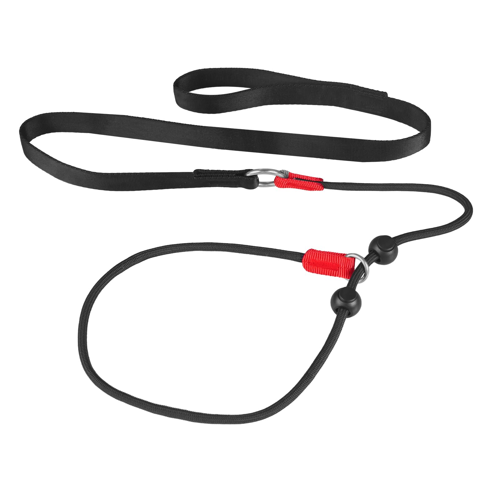 Dog Slip Leash,1.4m Nylon Dog Rope Lead & Collar, 1/4" No Pull Adjustable Slip Lead with Sliding Rubber Stopper for Small Medium Dogs Puppies