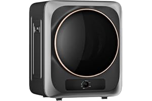 Zynkez Portable Clothes Dryer, 110V Electric Compact Laundry Dryer with Stainless Steel Tub for Apartments, Dorms, RVs (Grey)