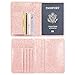 ACdream Passport Holder and Vaccine Card Holder Combo, Cover Wallet, Leather Travel Documents Organizer Protector, RFID Blocking, for Women/Men