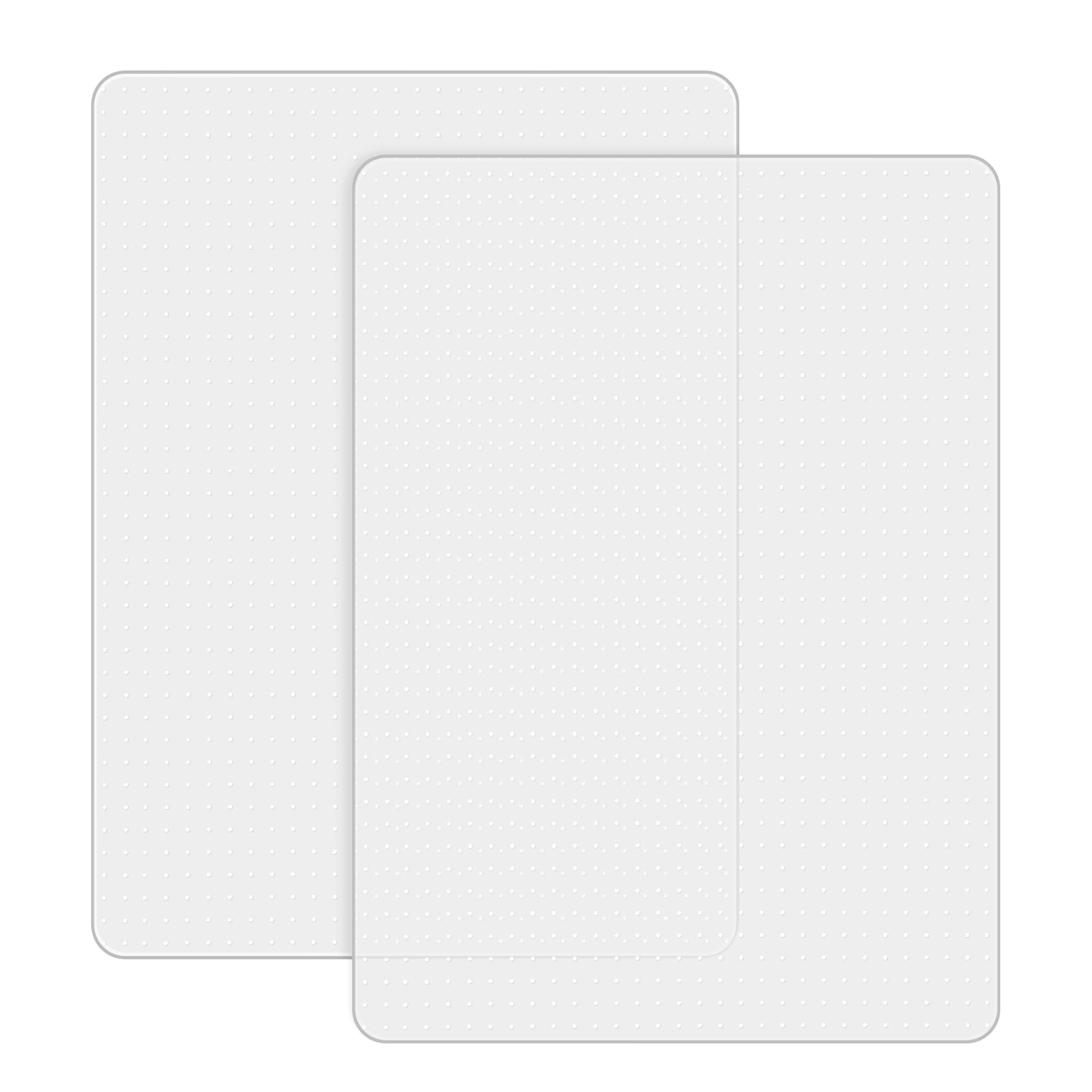 Photo 1 of 2 Pack Office Chair Mat for Carpets, 48" x 30" Clear Heavy Duty Plastic Floor Protector for Low Pile Carpeted Floors, Under Desk Computer Chair Mat for Home Office, Easy Glide and Flat Without Curling
