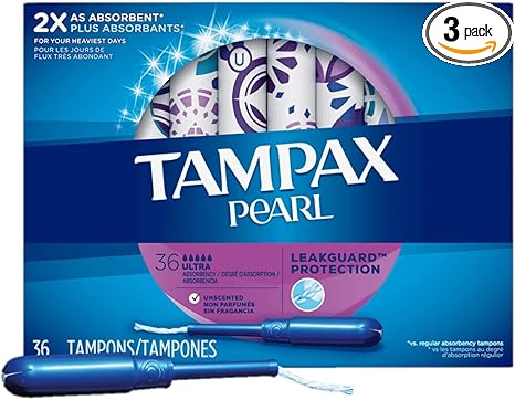 Amazon Com Tampax Pearl Tampons Ultra Absorbency Unscented 36
