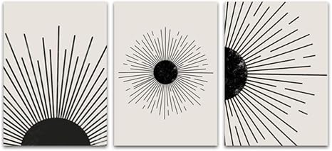 Amazon キャンバスプリント現代アートポスター太陽イラスト抽象キャンバス絵画壁画像寝室の装飾40 60センチフレームなし黒 ウォールステッカー オンライン通販