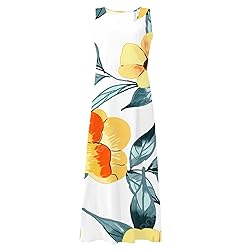 Generic Maxi Dress for Women Sleeveless Round Neck