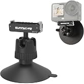YUULNMOP Magnetic Quick Release Suction Cup Mount with 1/4" Screw Hole for DJI Osmo 360 II/Action6/Nano Camera Accessories, 360-degree Adjustable Ball Head Camera Base Mount