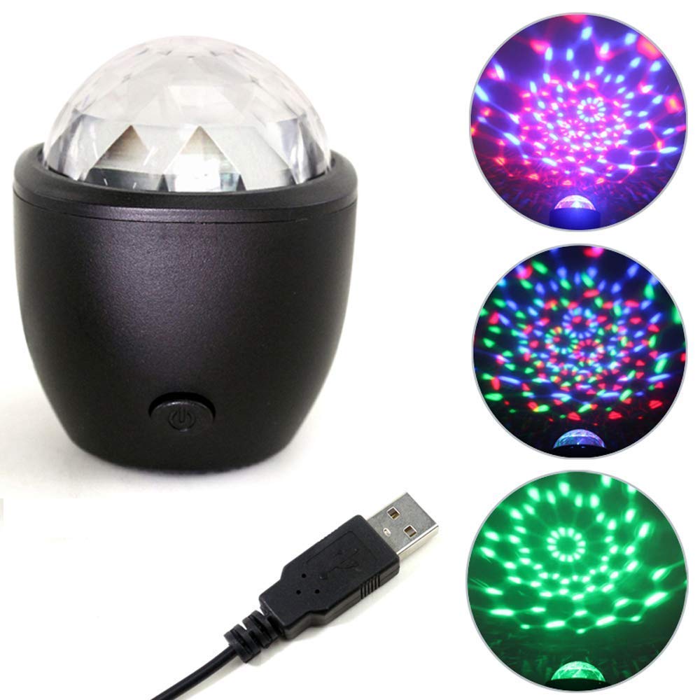 Disco Lights Party Lights 3W DJ Lighting Disco Ball Light Mini Party Lights Strobe Lamp Stage Par Light Mini Disco DJ Stage Lights for Car Room Parties Birthday DJ Bar Club Pub Halloween Christmas