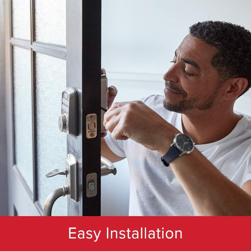 Kwikset 99420-003 Aura Bluetooth Programmable Keypad Door Lock Deadbolt Featuring SmartKey Security, Iron Black - View 8