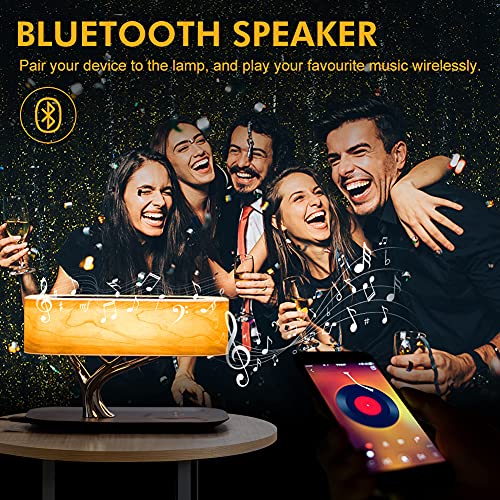 Bonsai Tree Lamp 10W Fast Wireless Charger Bedside Lamp with Wireless