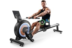WENOKER Rowing Machine, Magnetic Rowing Machine for Home, Upgraded 32-Levels Quiet Resistance with Smart Electronic Knob, 350 LBS Weight Capacity, Compact Rower Machine Easy Assembly, App Supported