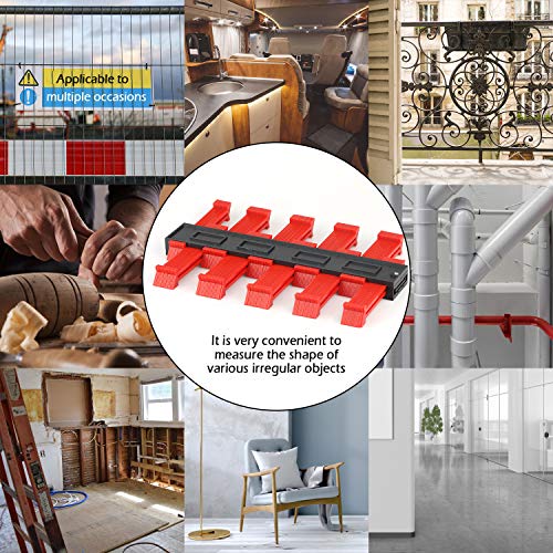 Contour Gauge Duplicator Faminess 2Pack Wider Irregular Shape Copying Ultimate Template Tool,Profile Gauges Plastic Contour Duplications Gauge Copy Irregular Shapes Measuring for Corners and Contoured