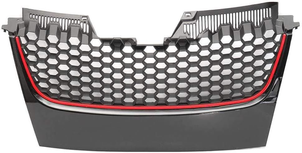 MVMTVT Car Front Bumper Grill Grille Red Strip, for Volkswagen, for VW Mk5 Golf Jetta GTI Gt Sport 2006-2018