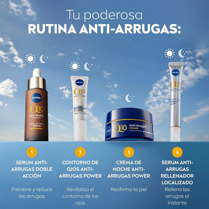 Q10 Crema de noche regeneradora antiarrugas, 50 ml