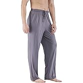 GYS Men's Bamboo Viscose Pajama Pants, Soft Sleep Lounge Pants Comfy Pj Bottoms with Pockets & Drawstring