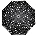 Compact Folding Travel Umbrella Windproof Waterproof, Auto Open Close with Teflon Coating Dry Quickly, LED Flashlight Handle, Meteor