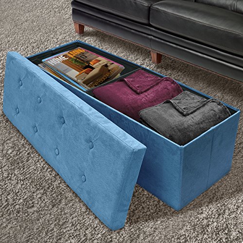 image for Sorbus Storage Ottoman Bench – Collapsible/Folding Bench Chest with 