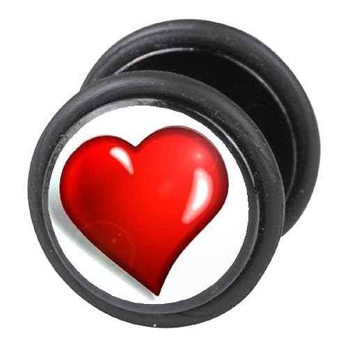 Dilatador Falso Piercing Plug, Pendiente, Corazón: Amazon.es ...