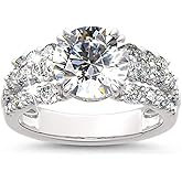 Jeulia Wedding Rings Engagement Rings for Women Anniversary Promise Ring Bridal Sets 925 Sterling Silver with 4.75 ct Primary Stone+2.59 ct Side Stone