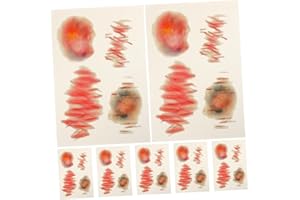 LALADEFIEE 10 Sheets Realistic Fake Wound Scar Stickers Bruises Decals Prank Props for Halloween April Fools