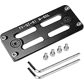 YIMINGYINUO Rail Tripod Ball Head Mount Adapter for M-LOK System - Tripod Ballhead Quick Release Plate,Compatible with Arca-Swiss/RRS Standards, 2-Slot Interface, Black