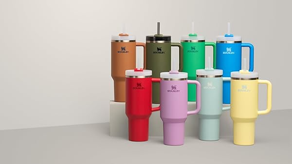 STANLEY QUENCHER H2.0 TUMBLER WITH HANDLE AND STRAW 40 OZ | FLOWSTATE 3-POSITION LID | CUP HOLDER COMPATIBLE FOR TRAVEL | INSULATED STAINLESS STEEL CUP | BPA-FREE | LILAC