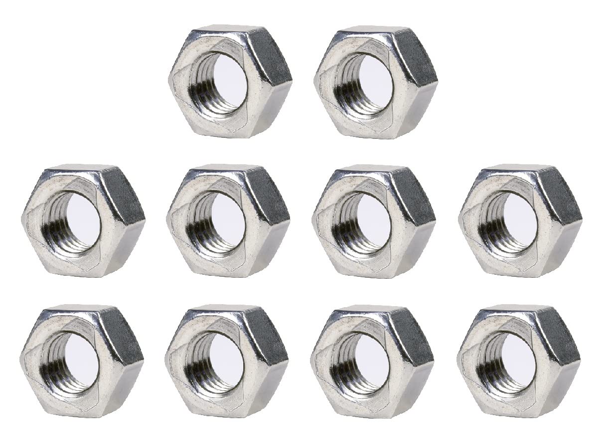 TERF® M10 All Metal Self Locking Hex Steel Nut M10 (10mm) Self Locking Hexagonal Nuts - Pack of 10