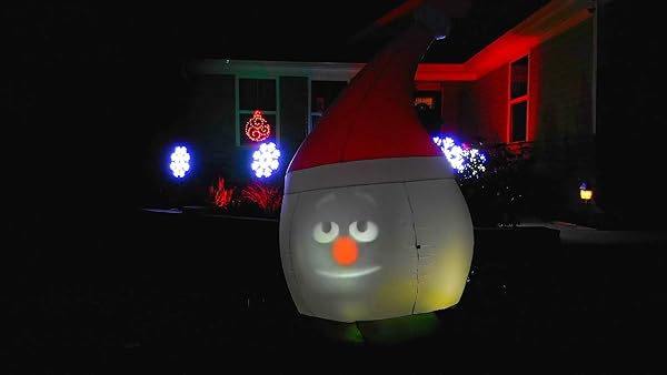 ANIMAT3D INFLATABLE MR. CHILL TALKING ANIMATED INFLATABLE SNOWMAN WITH BUILT IN 56 INCH HD SCREEN AND BUILT IN PROJECTOR + SPEAKER INCLUDES 30 MINUTES OF CONTENT