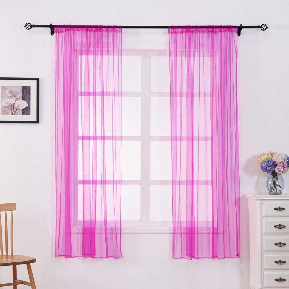 Buy Jokereader 1 Piece Blackout Window Curtains Tulle Blinds Sheer