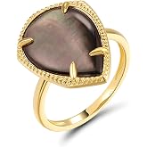 Santuzza 925 Sterling Silver Dyed Agate Ring Created White Cubic Zirconia Ring for Women