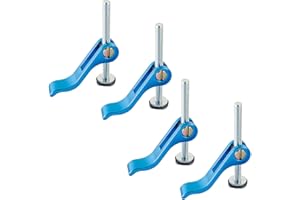 POWERTEC 71502 Aluminum Cam Clamp for Woodworking, 5/16”-18 Threaded Insert - 4PK