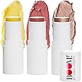 BOOM! by Cindy Joseph Boomstick Trio - 3 Pack Boom Makeup Sticks - Blush Stick in Rose Nude, Highlighter Stick & Moisturizer Stick - Multi-Use Vegan Makeup Sticks for Older Women & Mature Skin