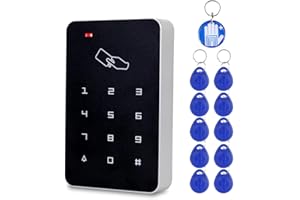 OBO HANDS RFID Standalone Keypad Access Control Card Reader with Digital Keypad+10 EM4100 Tags for Home/Apartment/Factory Secure System (T22)