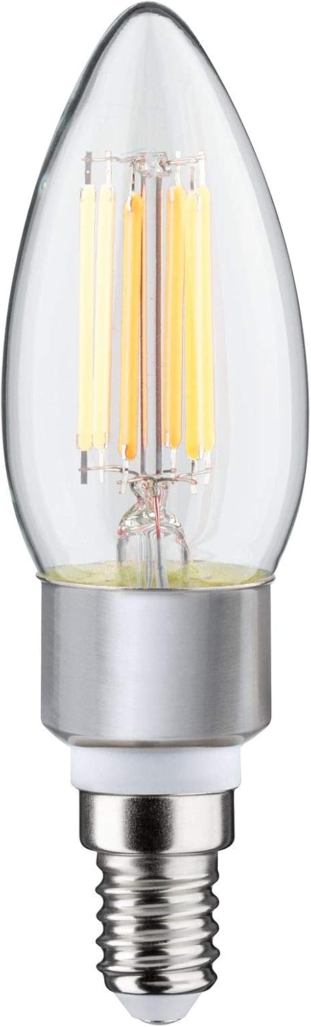 Paulmann 28777 LED Filament Candle lamp dim-to-Warm 5 watts dimmable lamp Clear efficient Licht Gold Light to Warm White 1800-3000K E14 - Image 4