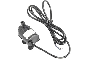 Submersible Pump 12V DC Brushless Water Pump for Fish Tank, Quiet Fountain Pump for Aquariums, 280 L/H Flow with 2.2 m Head, 