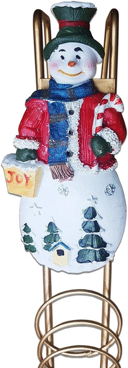 Premier Decorations Gold Christmas Card Holder Over Door Snowman - Image 3