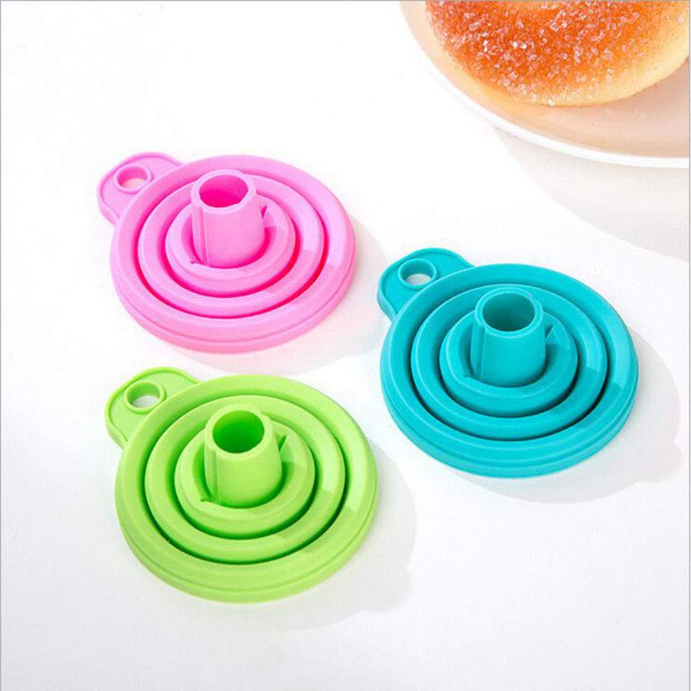 Set 3 Imbuti Pieghevoli In Silicone Per Cucina - Piccolo, Medio E Grande, Per Trasferire Liquidi In Modo Sicuro - Foto 2