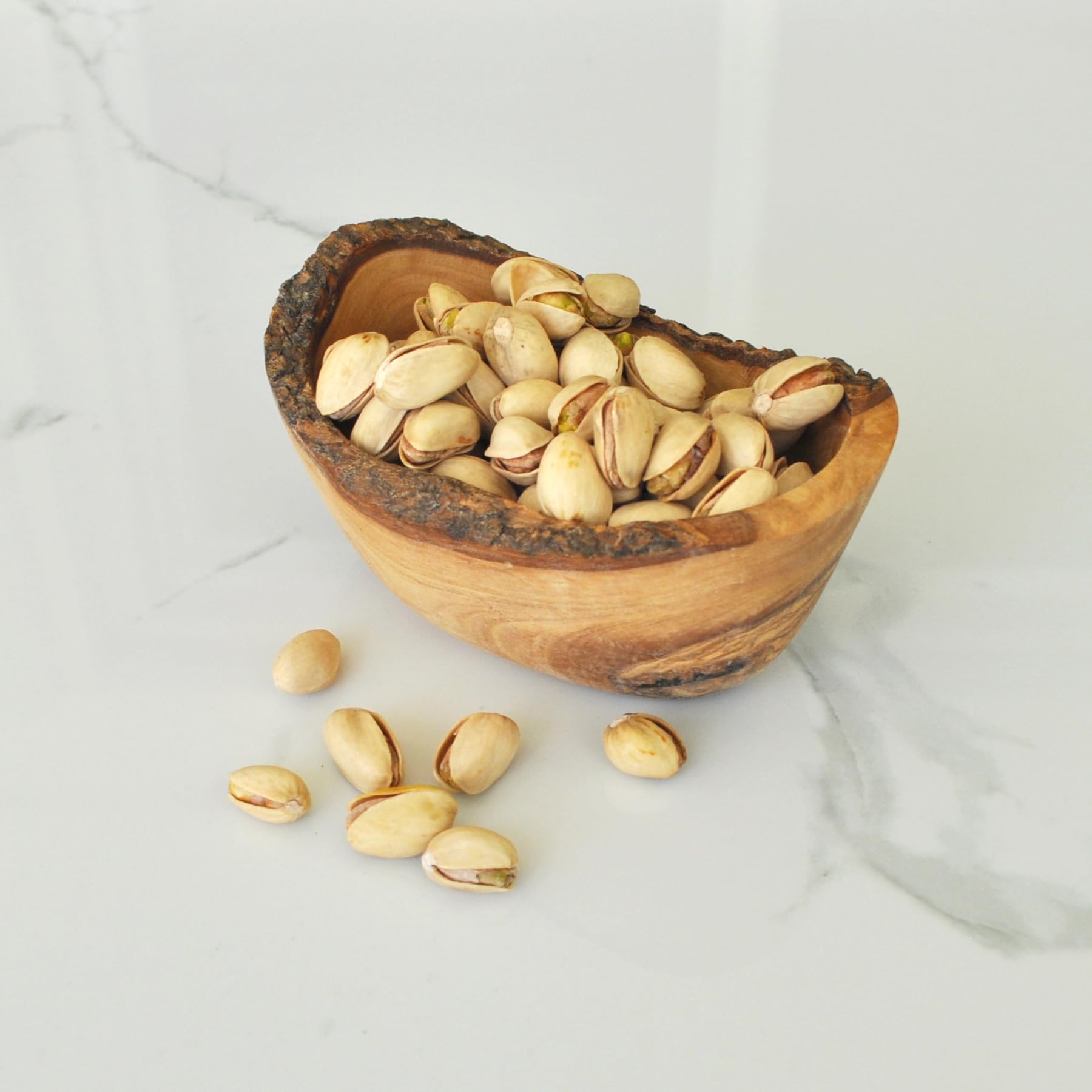 Naturally Med Olive Wood Dipping Bowl - Rustic. Olive wood bowl for dipping oils, condiments, olive bowl, snack bowl, tapas dish. Handcrafted in Tunisia. - Image 2