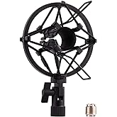 LYRCRO Microphone Shock Mount Holder Clip Mic Anti-Vibration for 22mm-26mm Diameter Dynamic Mic Like Shure SM58 58S SM57 PAG48 Sennheiser E835 E845 AKG D5S Samson Q7 Q8 Behringer Xm8500