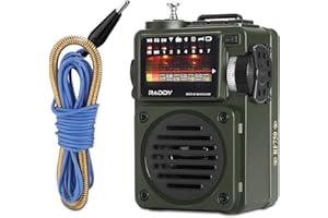 RADIODDITY Raddy RF750 Portable Shortwave Radio AM/FM/SW/WB Receiver with NOAA Alerts - Pocket Retro Mini Radio Rechargeable, w/ 9.85 Ft Wire Antenna