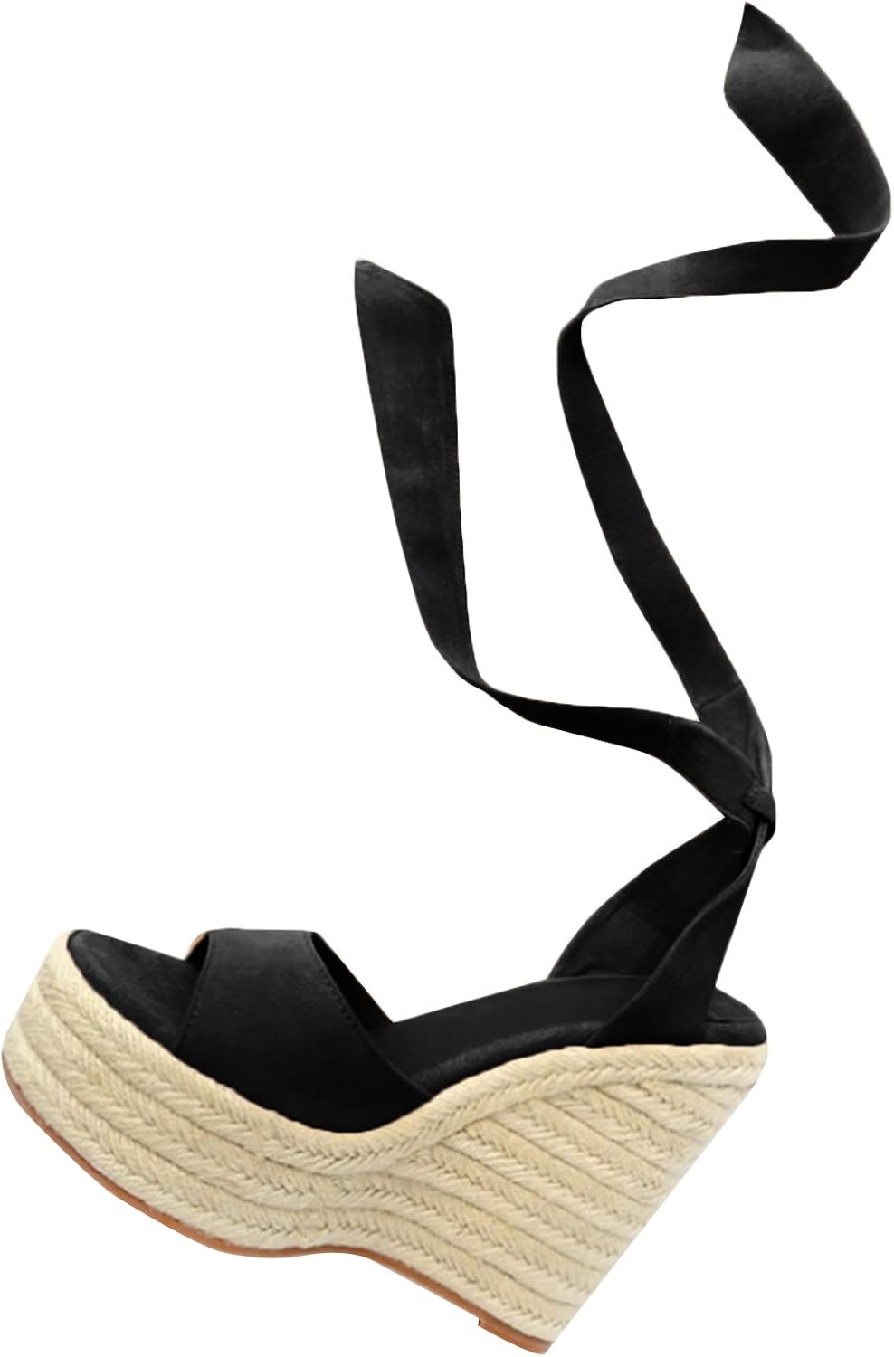 womens tie up wedges