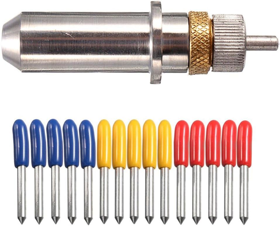 GAOHOU 15pcs 30/45/60 Degree Vinyl Cutter Blade for Roland Cutting Plotter with Blade Holder - Tool Accessories Drill Bits - 15 x Blades for Cutting Plotter: Electronics