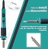 YIHUA 930-IV Wood Burning Kit 40-in-1 25 Tips UK Plug 230V view 3