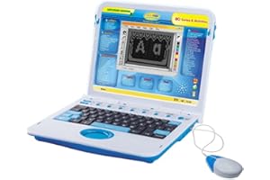 Tech Kidz My Exploration Toy Laptop Educational Learning Computer, 80 Challenging Learning Games and Activities, LCD Screen, Keyboard and Mouse Included (Blue), Ages 5+